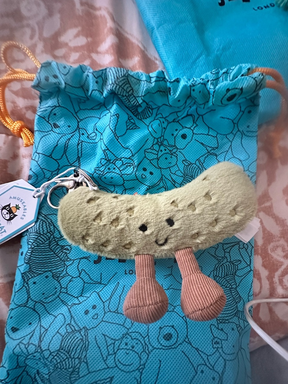 cute pickle keychain